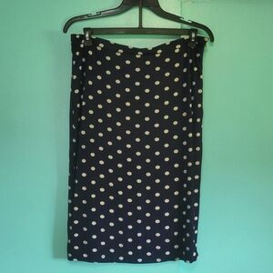 Lindy Bop Polka Dot Navy Pencil Skirt